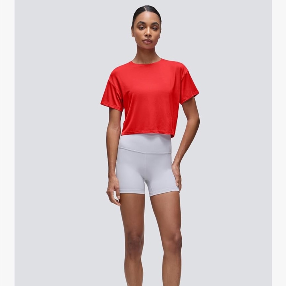 CRZ YOGA Vibrant Red Top